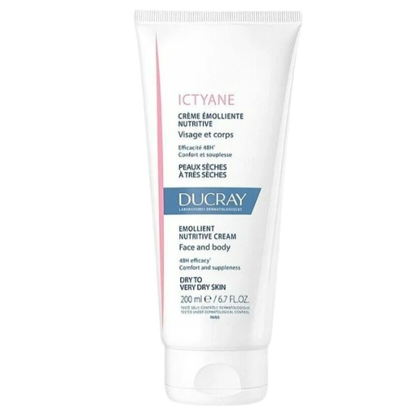 Ducray Ictyane, krem odżywczy do skóry suchej i bardzo suchej, 200ml
