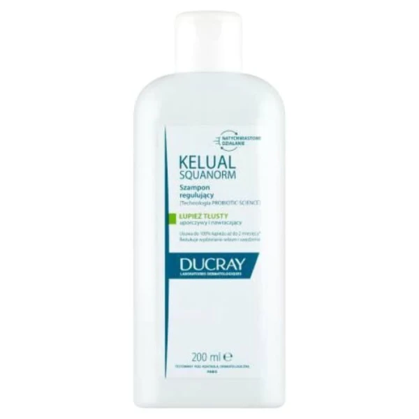 Ducray Kelual SQUANORM, szampon regulujący, łupież tłusty, 200ml