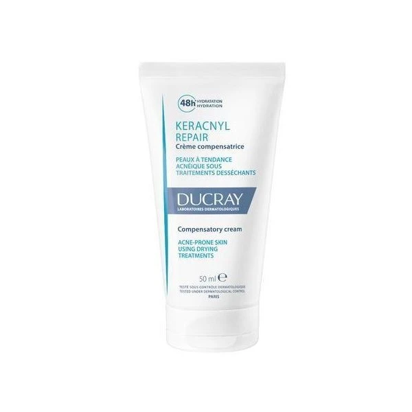 Ducray Keracnyl Repair, krem odbudowujący do skóry skłonnej do trądziku, 50ml