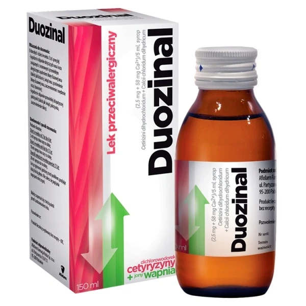Duozinal (2,5mg+58mg)/5ml, syrop, 150ml