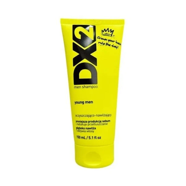 DX2, Young Men, oczyszczająco-nawilżający szampon dla młodych mężczyzn, 150ml