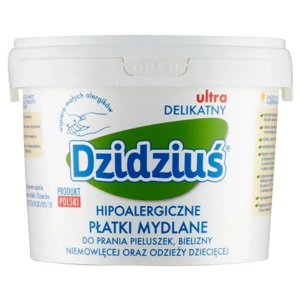 Dzidziuś, hipoalergiczne płatki mydlane do prania, od pierwszych dni życia, 400g