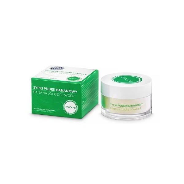 EcoCera, puder sypki, bananowy, cera sucha i wrażliwa, 8g