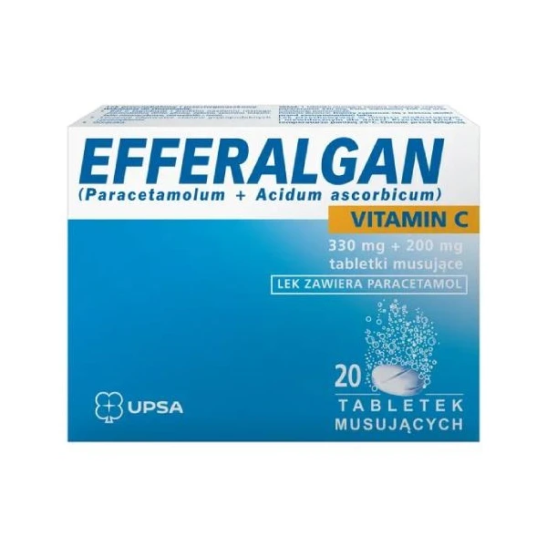 Efferalgan Vitamin C (330mg+200mg), 20 tabletek musujących