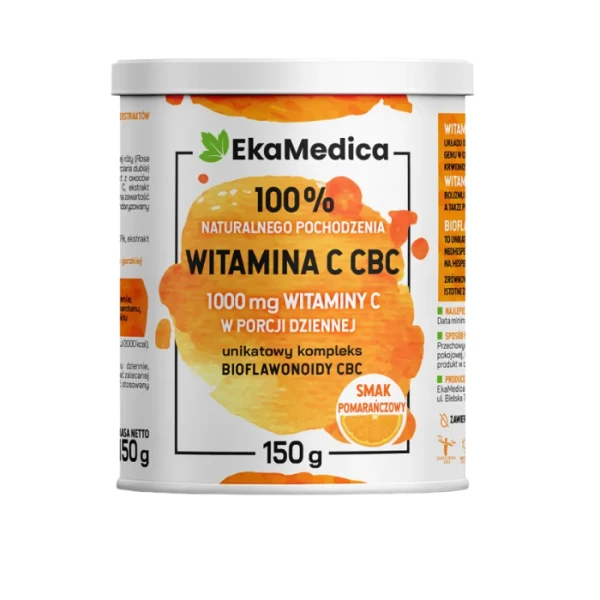 EkaMedica, witamina C CBC, proszek, smak pomarańczowy, 150g
