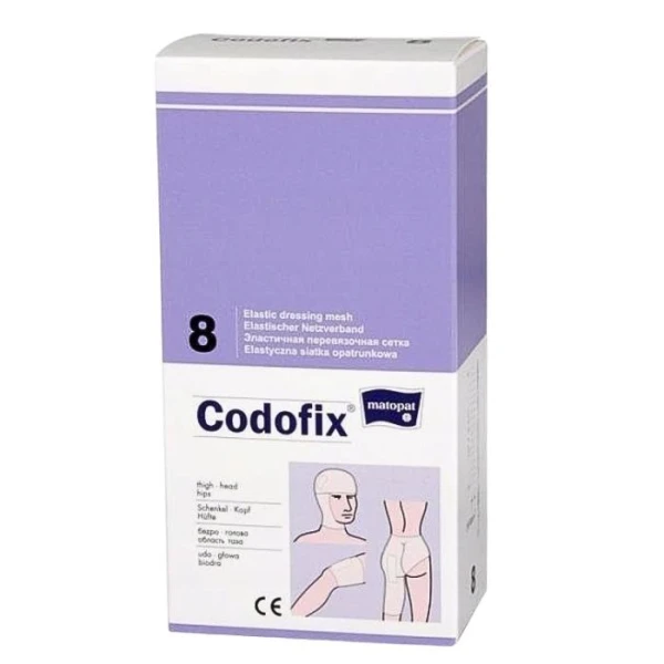 Elastyczna siatka opatrunkowa, Matopat Codofix 8, niejałowa, udo, głowa i biodra, szerokość 7-9,5cm, 1 sztuka