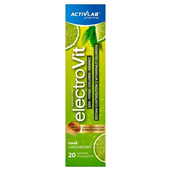 ElectroVit, smak limonki, 20 tabletek musujących