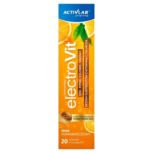 ElectroVit, smak pomarańczowy, 20 tabletek musujących