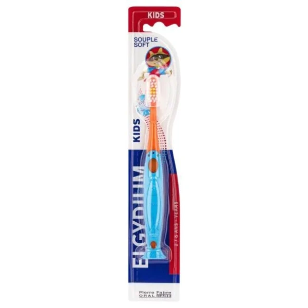 Elgydium Kids, szczoteczka do zębów, soft, dla dzieci od 2 do 6 roku życia, 1 sztuka