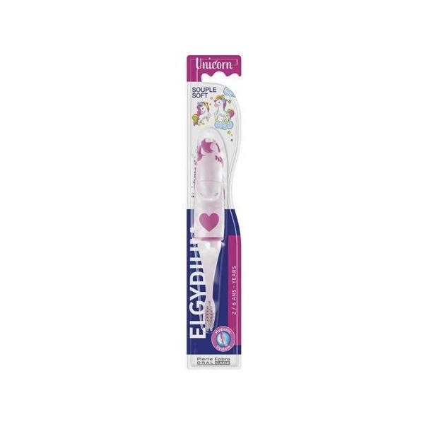 Elgydium Unicorn, szczoteczka do zębów, soft, dla dzieci od 2 do 6 roku życia, 1 sztuka