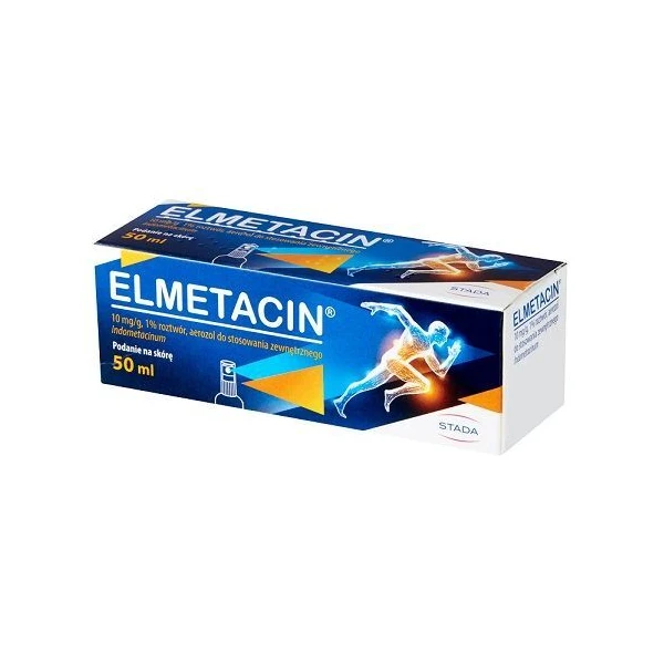 Elmetacin 10mg/g, aerozol do stosowania na skórę, 50ml