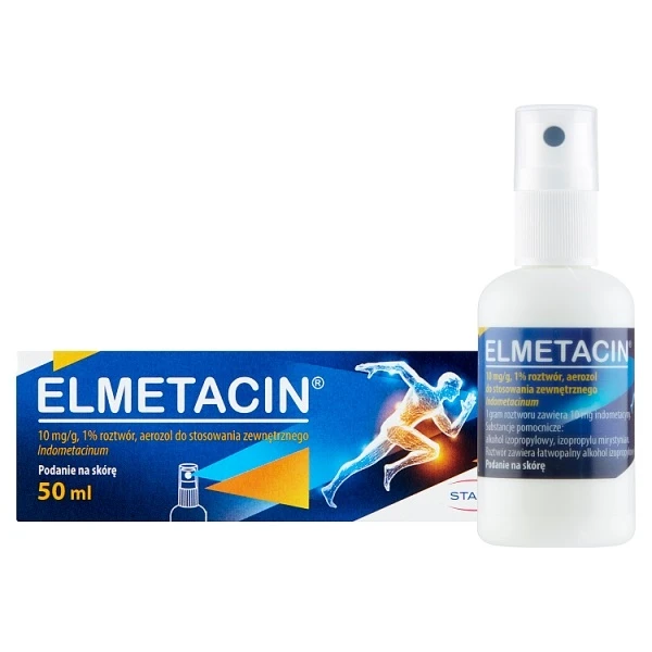 Elmetacin 10mg/g, aerozol do stosowania na skórę, 50ml