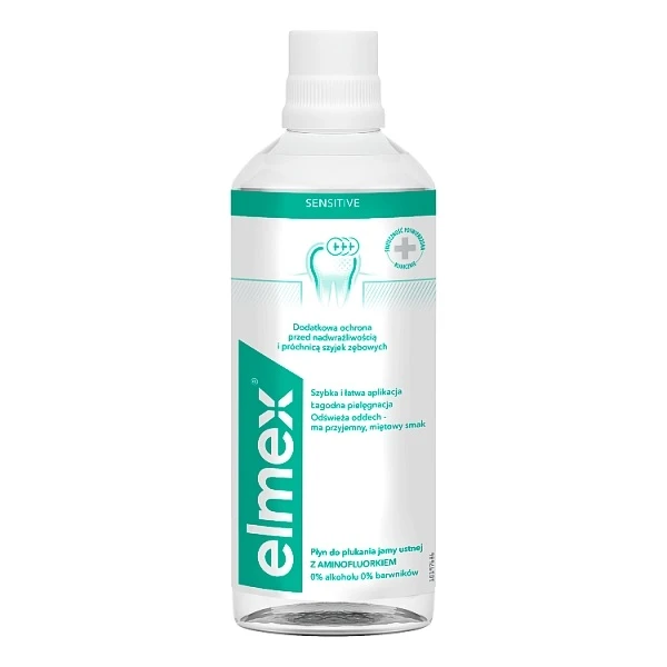 Elmex Sensitive Plus, płyn do jamy ustnej, zęby nadwrażliwe, 400ml