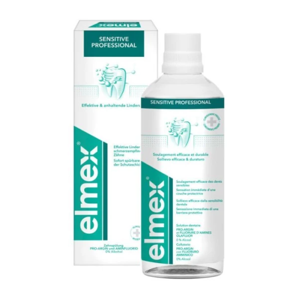 Elmex Sensitive Professional Plus, płyn do płukania jamy ustnej, zęby nadwrażliwe, 400ml
