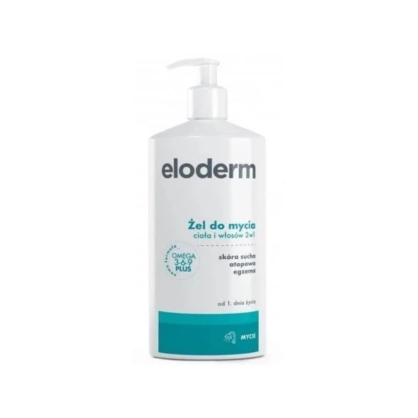 Eloderm, żel do mycia ciała i włosów 2w1 do skóry suchej i atopowej, od urodzenia, 750ml
