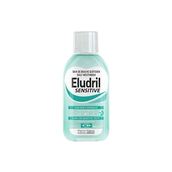 Eludril Sensitive, płyn do płukania jamy ustnej, pielęgnacja wrażliwych zębów, 500ml