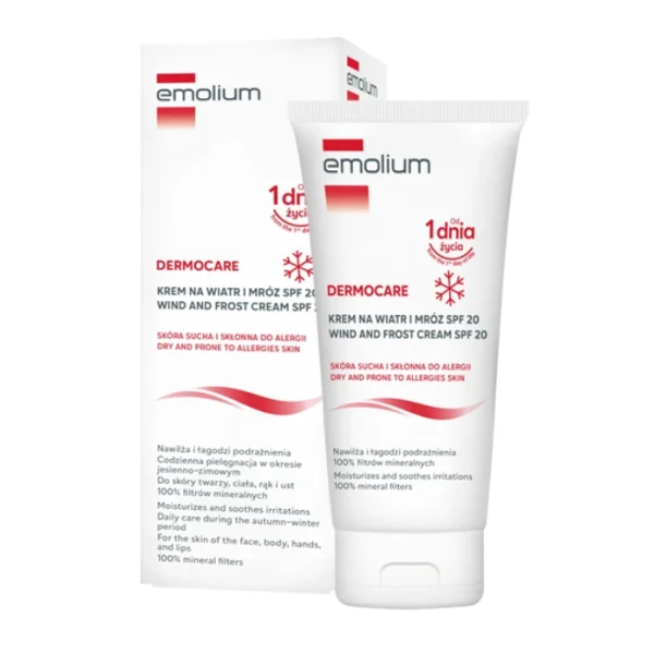 Emolium Dermocare, krem na wiatr i mróz, SPF 20, bez zapachu, od 1 dnia życia, 75ml