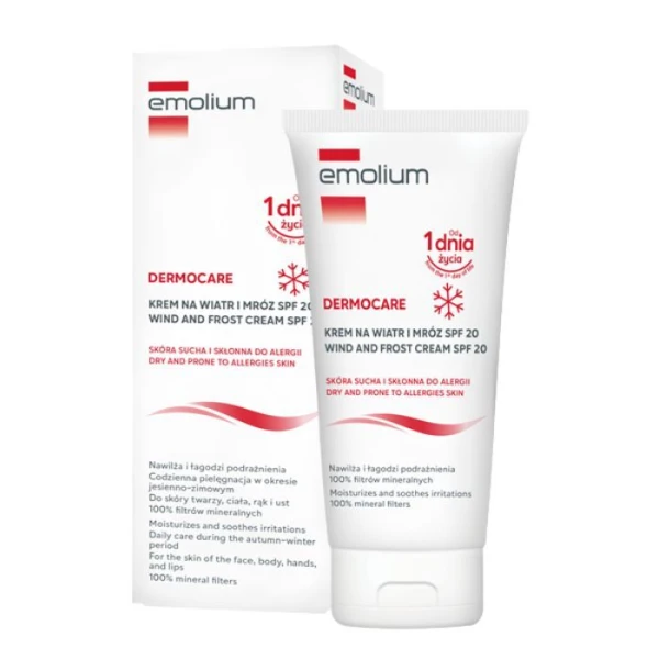 Emolium Dermocare, krem na wiatr i mróz, SPF 20, od 1 dnia życia, 75ml