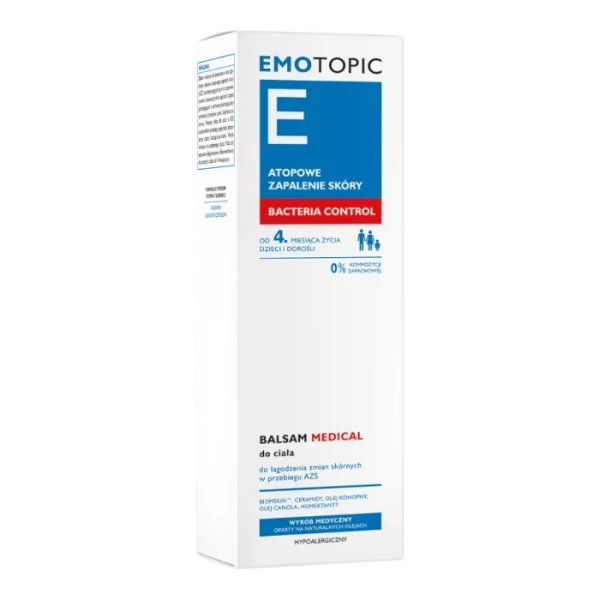 Emotopic Bacteria Control, balsam medical do ciała, od 4 miesiąca życia, 200ml