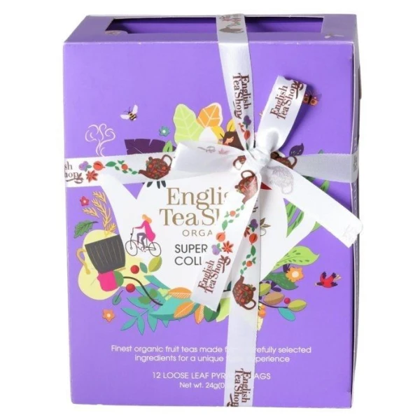 English Tea Shop Organic, Super Fruits, zestaw herbatek, 12 sztuk