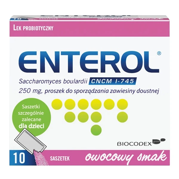 Enterol 250mg, proszek, 10 saszetek