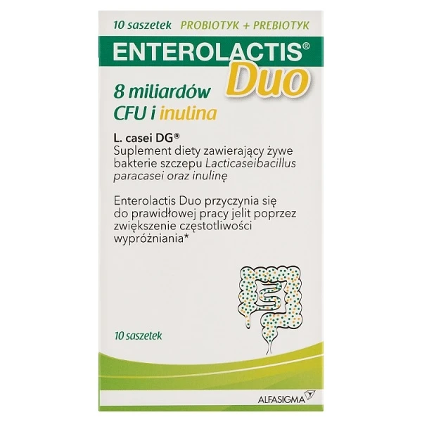 Enterolactis Duo, probiotyk + prebiotyk, proszek, 10 saszetek