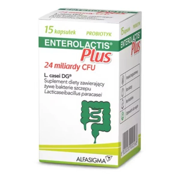 [DATA - 2026-10-31] Enterolactis Plus, 15 kapsułek