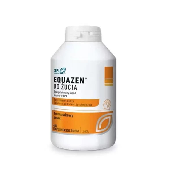 Equazen, smak truskawkowy, po 3 roku życia, 400 kapsułek do żucia