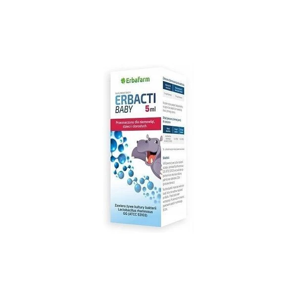 Erbacti Baby, krople doustne, dla niemowląt, dzieci i dorosłych, 5ml