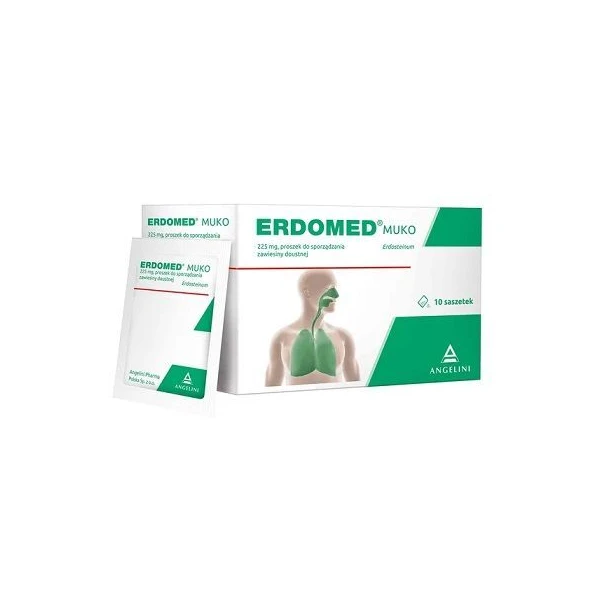 Erdomed Muko 225mg, proszek, 10 saszetek
