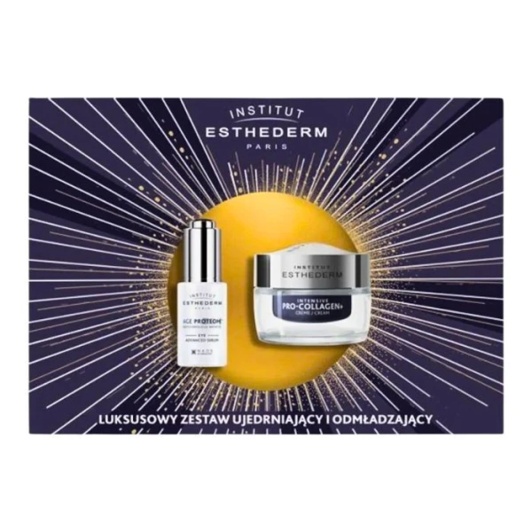 Esthederm Intesive Pro-Collagen+, intensywnie ujędrniający krem do twarzy, 50ml + zaawansowane serum antyoksydacyjne pod oczy, 15ml
