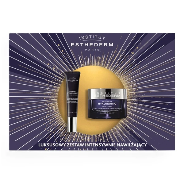 Esthederm Intensive Hyaluronic, krem do twarzy, 50ml + przeciwzmarszczkowe serum pod oczy, 15ml