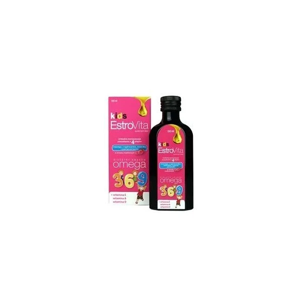 EstroVita Kids, płyn dla dzieci od 3 roku życia, smak malinowy, 150ml