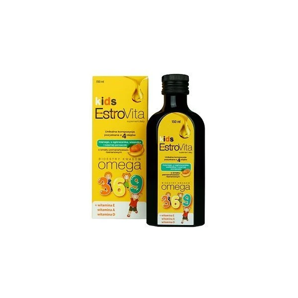 EstroVita Kids, płyn dla dzieci od 3 roku życia, smak pomarańczowo-bananowy, 150ml