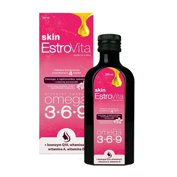 EstroVita Skin, płyn o smaku kwiatu wiśni japońskiej (sakura), 250ml