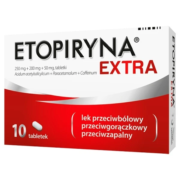 Etopiryna Extra (250mg+200mg+50mg), 10 tabletek