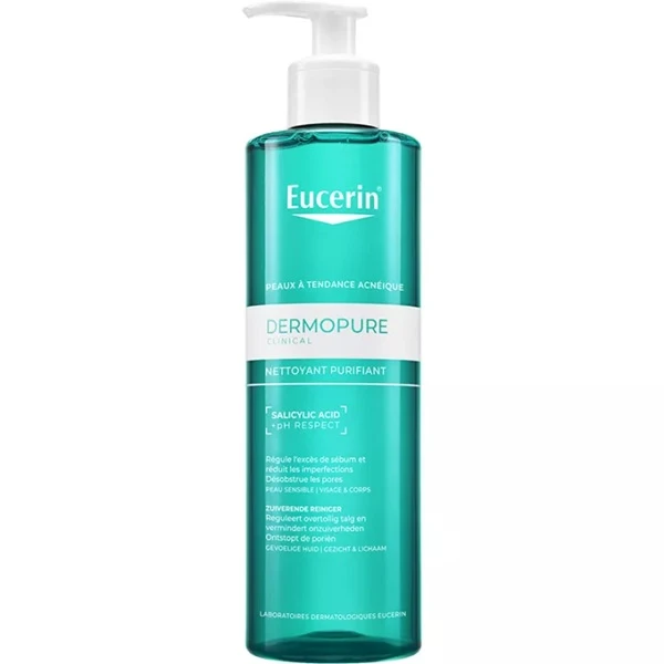 Eucerin DermoPure Clinical, żel oczyszczający do skóry trądzikowej, 400ml