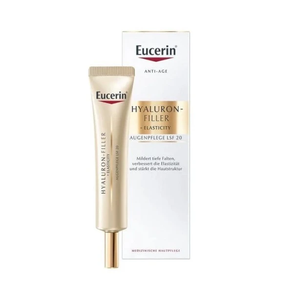 Eucerin Hyaluron-Filler + Elasticity, krem pod oczy SPF20 z kwasem hialuronowym, dla skóry dojrzałej, 15ml