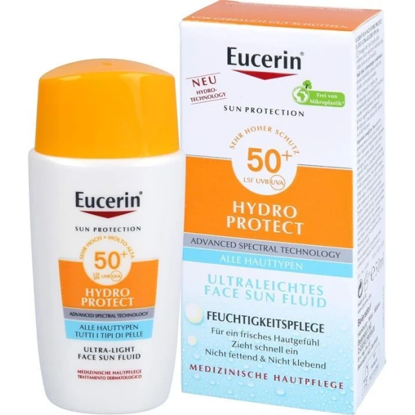 Eucerin Sun Hydro Protect, ultralekki nawilżający fluid ochronny, SPF 50+, 50ml