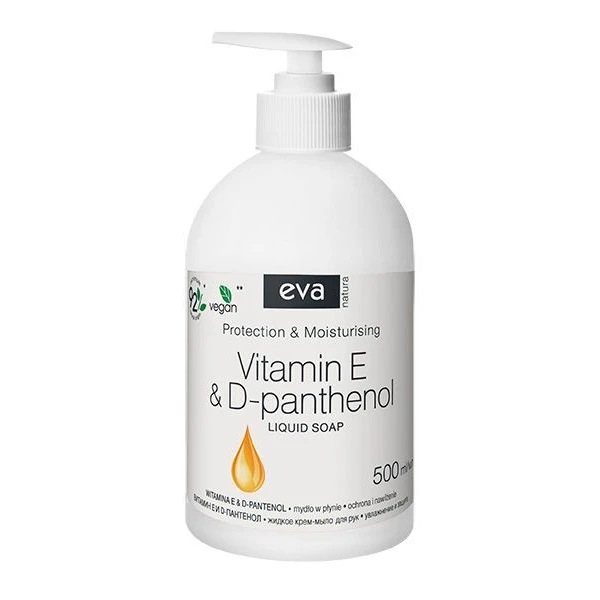 Eva Natura, mydło w płynie, witamna E i d-panthenol, 500ml