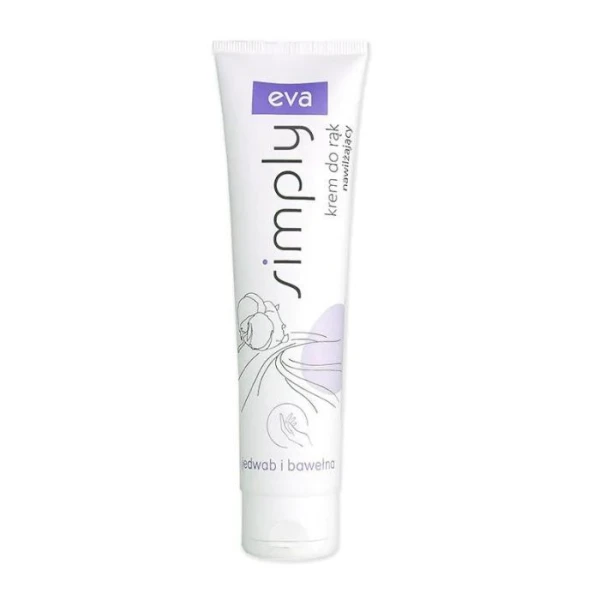 Eva Simply,  nawilżający krem do rąk, jedwab i bawełna, 100ml