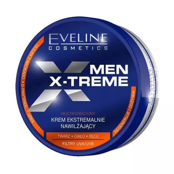 Eveline, Men X-Treme, multifunkcyjny krem ekstremalnie nawilżający, twarz, ciało, ręce, 200ml