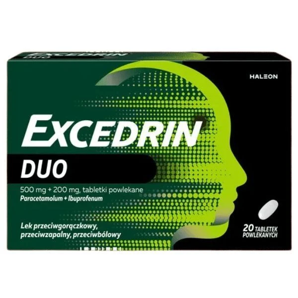 [DATA - 2026-08-31] Excedrin Duo 500mg+200mg, 20 tabletek