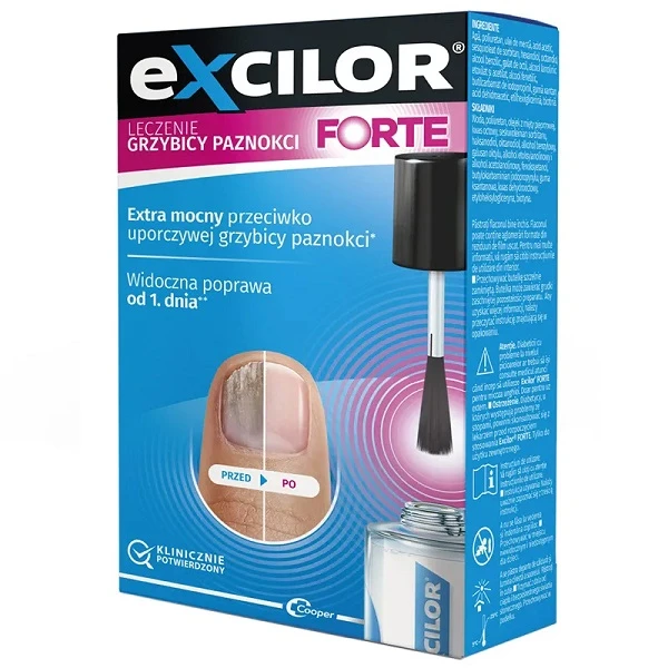 Excilor Forte, leczenie grzybicy paznokci, płyn, 30ml