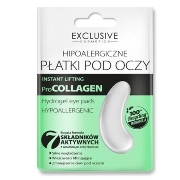 Exclusive Cosmetics, Pro-Collagen, liftingujące płatki pod oczy, 1 para