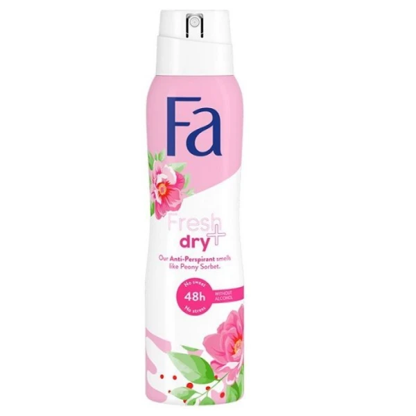 FA, dezodorant w sprayu, Fresh + Dry Peony Sorbet, 150ml