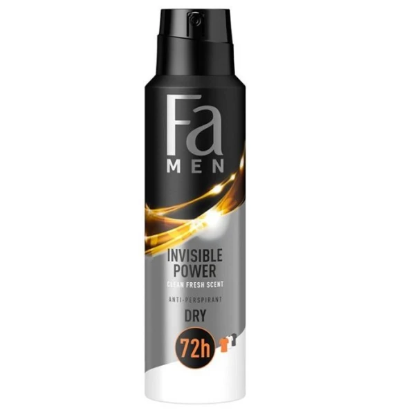 FA Men, dezodorant w sprayu dla mężczyzn, Invisible Power, 150ml