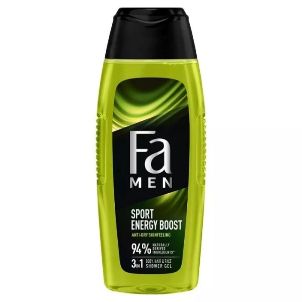 FA Men, żel pod prysznic dla mężczyzn, Sport Energy Boost, 400ml