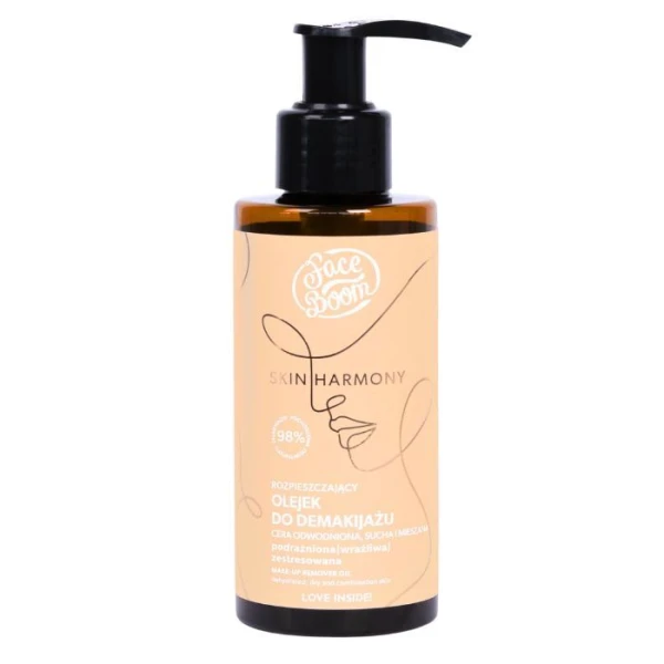FaceBoom Skin Harmony, rozpieszczający olejek do demakijażu, cera odwodniona, sucha i mieszana, 130ml