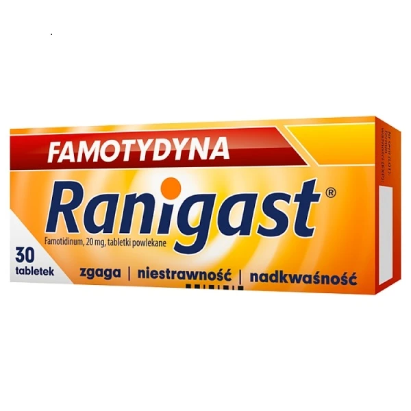Famotydyna Ranigast 20mg, 30 tabletek